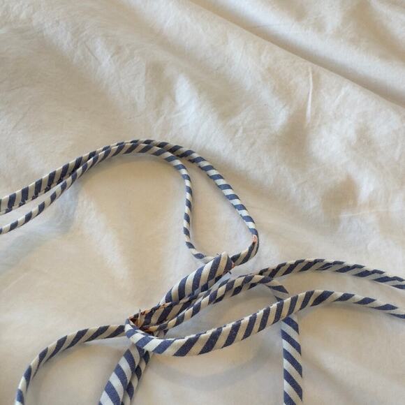 Toit Volant Striped Blue Crop Tank Top Size XS - Picture 5 of 6